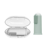 Dr. Brown’s Silicone Finger Toothbrush Pack of 2 Grey & Light Green