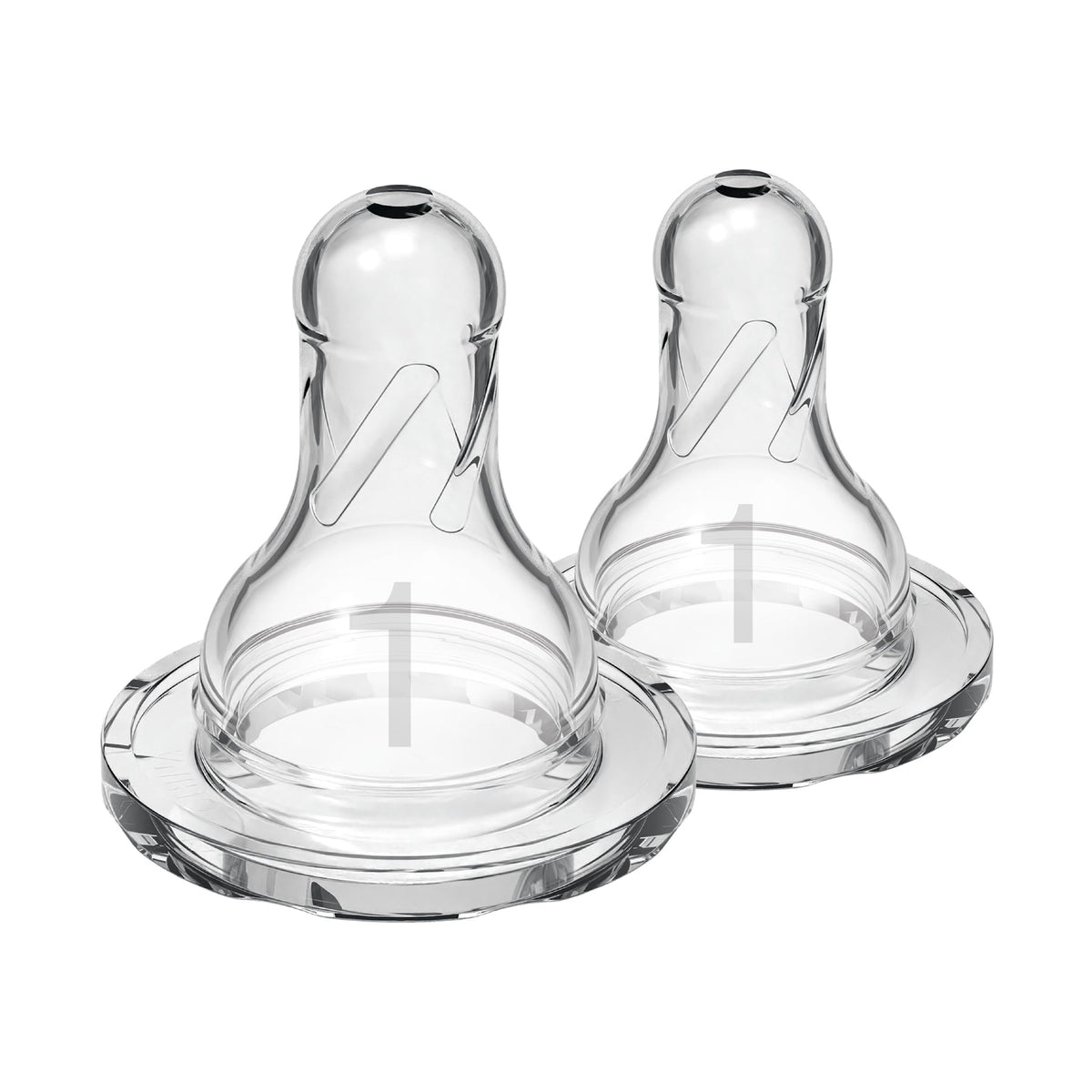 Dr. Brown’s Natural Flow Narrow Level 1 Nipple 2-Pack 0m+ Clear