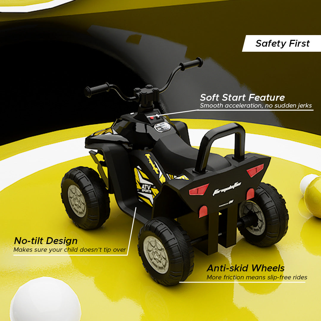 Formula Fun by EMotorad Turbo Trek Electric ATV Ride-On 3Y+ Yellow