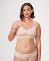 Momcozy YN21 Ultra Soft Seamless Nursing Bra - S - Beige