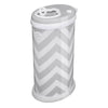 Ubbi Stainless Steel Diaper Pail with Child Safety Lock - Grey/Chevron