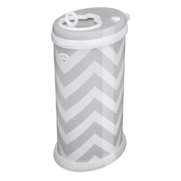 Ubbi Diaper Pail - Grey/Chevron