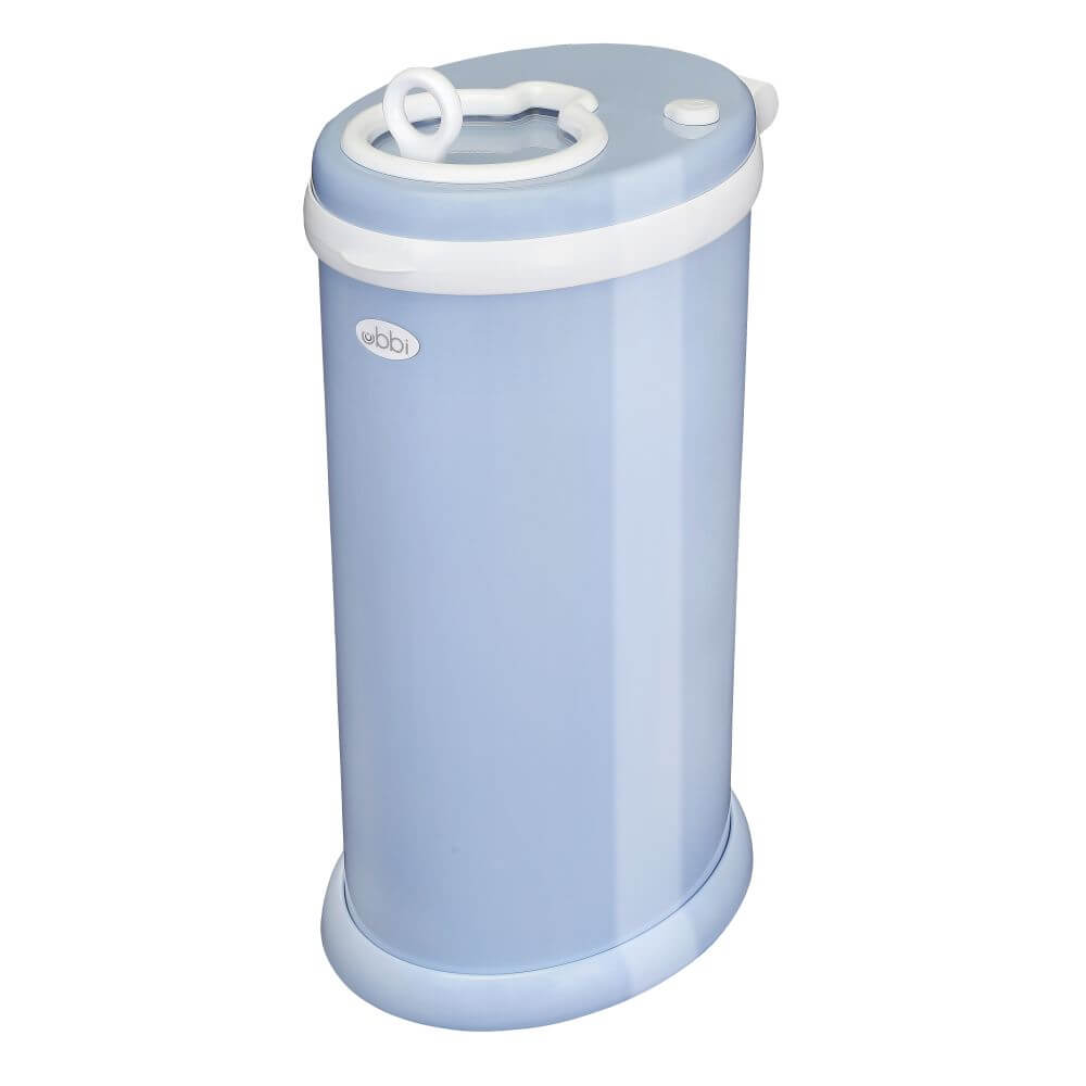 Ubbi Stainless Steel Diaper Pail with Child Safety Lock - Cloudy Blue