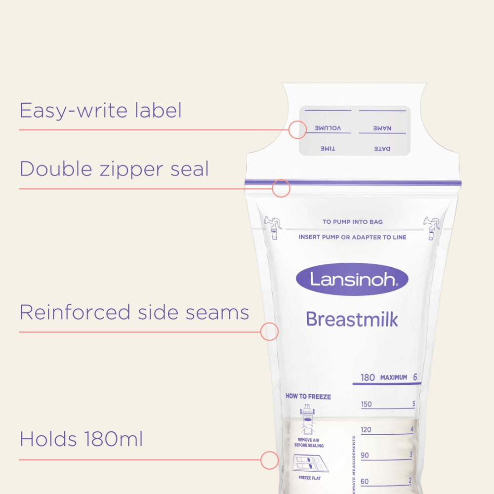 Lansinoh Breastmilk Storage Bags 180 ml Pack of 25