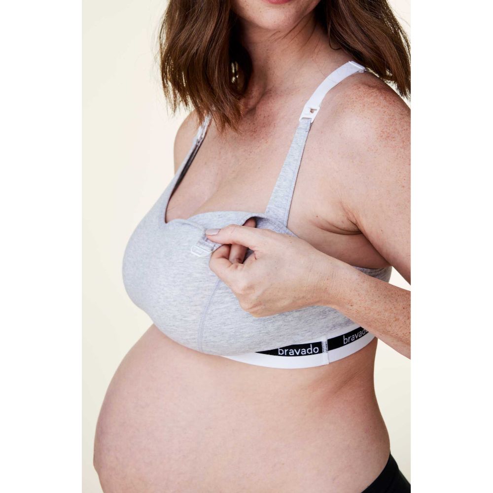 Bravado Original Full Cup Nursing Bra Small Dove Heather