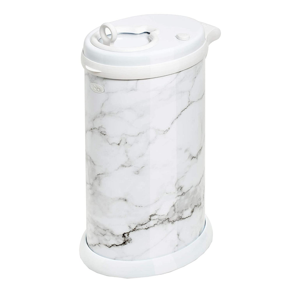 Ubbi Stainless Steel Diaper Pail with Child Safety Lock - Marble