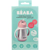 Beaba Stainless Steel Straw Cup - 250 Ml- Vintage Pink