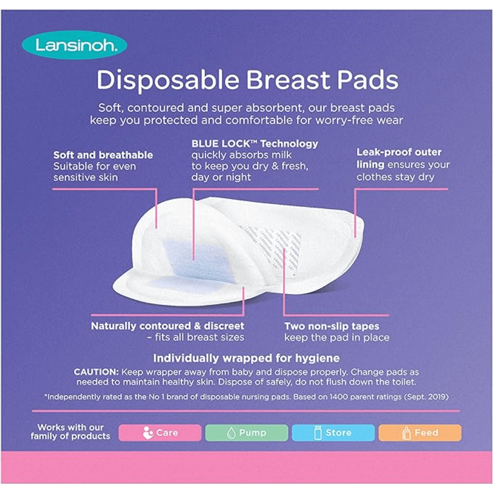 Lansinoh Stay Dry Disposable Nursing Pads Pack of 24