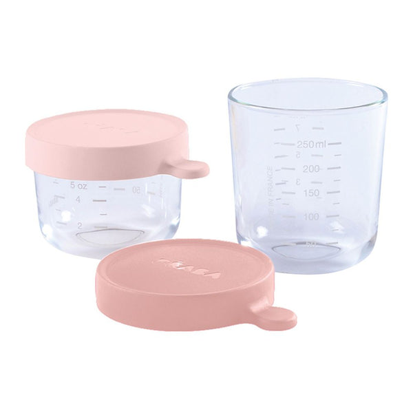 Beaba Set Of Glass Conservation Jars - 150/250 Ml