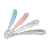 Beaba Set Of 4 Ergonomic 1St Stage Silicone Spoons - 4 Months+
