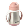 Beaba Stainless Steel Straw Cup - 250 Ml- Vintage Pink
