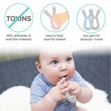 Zoli Bunny Teether Blush/Ash