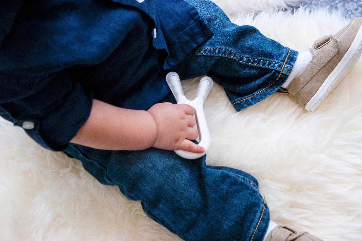 Zoli Bunny Teether Blush/Ash