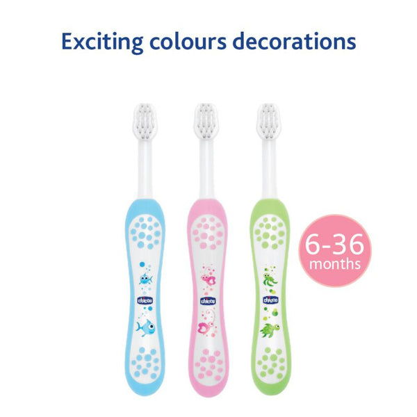 Chicco Toothbrush Green 6M-3 Yrs