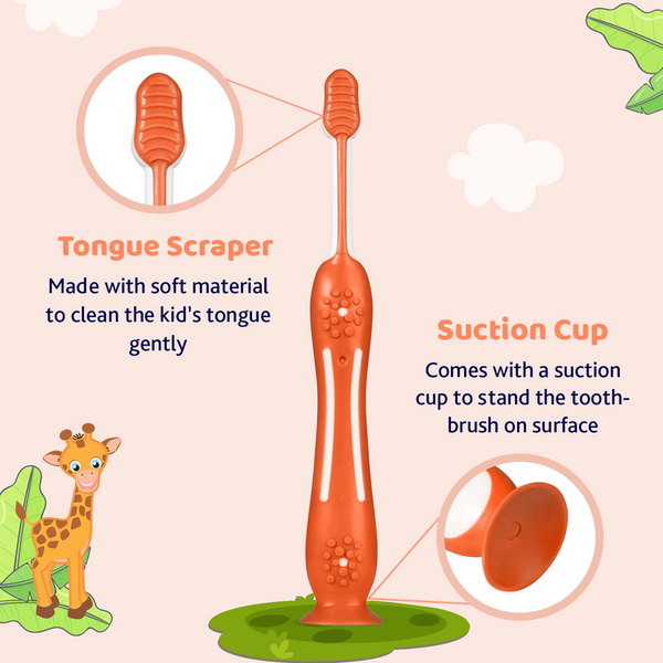 Chicco Toothbrush Pink 3Y-8Y- Orange