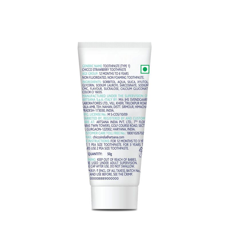 Chicco Strawberry Toothpaste 50 g Strawberry