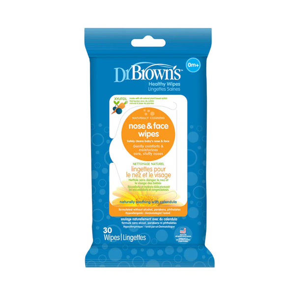 Dr Browns Nose And Face Wipes 30Pk