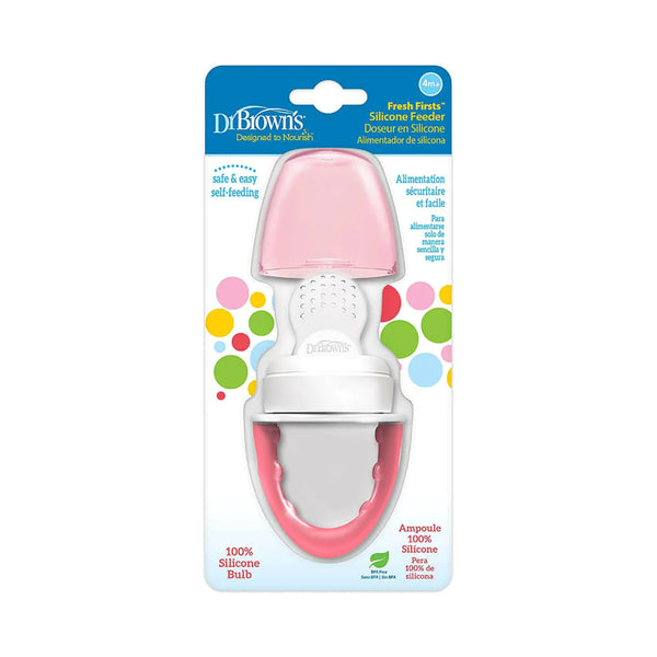 Dr Browns Fresh Firsts Silicone Feeder-Pink