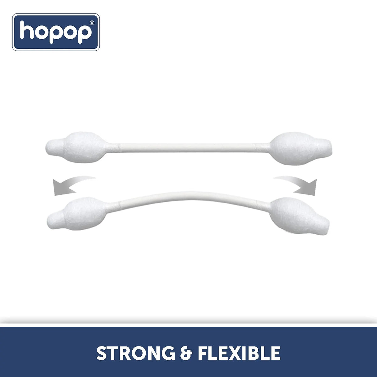 Hopop Baby Cotton Buds Safety Tips 55 Pcs – White