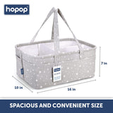 Hopop Baby Diaper Caddy Organiser 16 x 10 x 7 Inches Grey