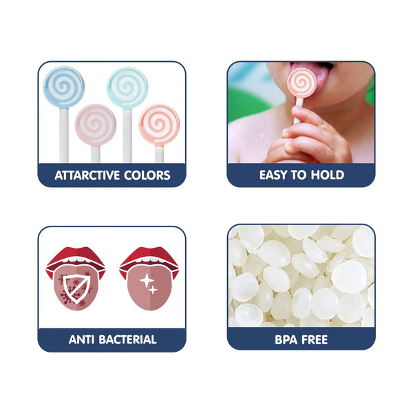 Hopop Candy Shape Tongue Cleaner - Pack Of 1 (Assorted)