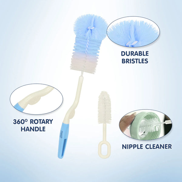 Hopop Bottle & Teat Brush Rotary - Assorted