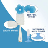 Hopop Bottle & Nipple Cleaning Sponge Brush One Size – Blue