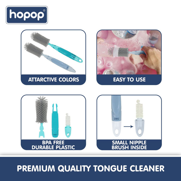 Hopop Bottle & Nipple Cleaning Brush - Assorted