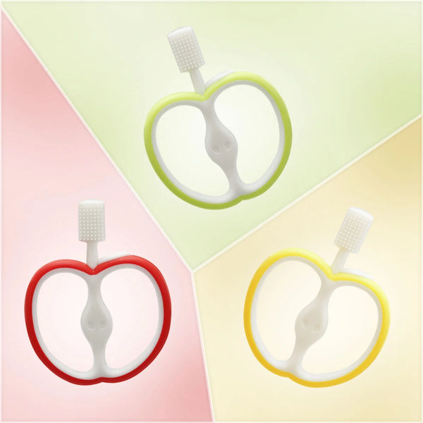 Hopop Easy Grip Apple Silicone Teether - Assorted Colour