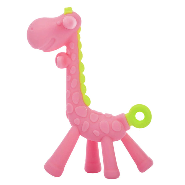 Hopop Giraffe Silicone Teether- Assorted - Assorted Colour