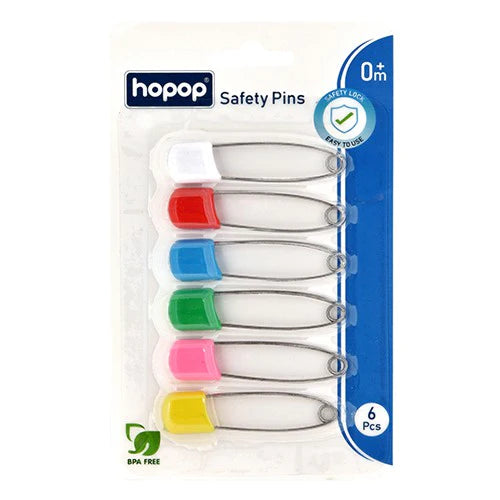 Hopop Multi-Color Nappy Pins Pack Of 6
