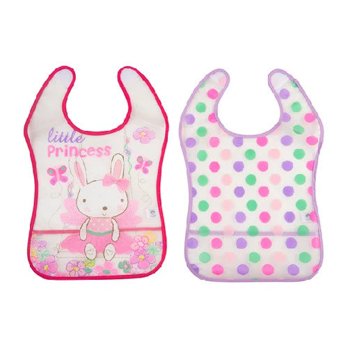 Hopop Baby Crumb Catcher Bib Big (Pack Of 2) - Assorted Print