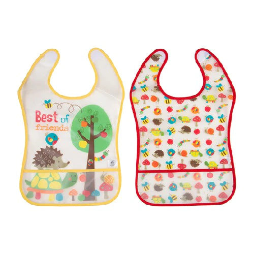 Hopop Baby Crumb Catcher Bib Big (Pack Of 2) - Assorted Print