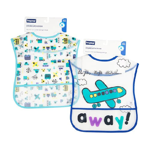 Hopop Baby Crumb Catcher Bib Big (Pack Of 2) - Assorted Print
