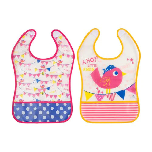 Hopop Baby Crumb Catcher Bib Big (Pack Of 2) - Assorted Print