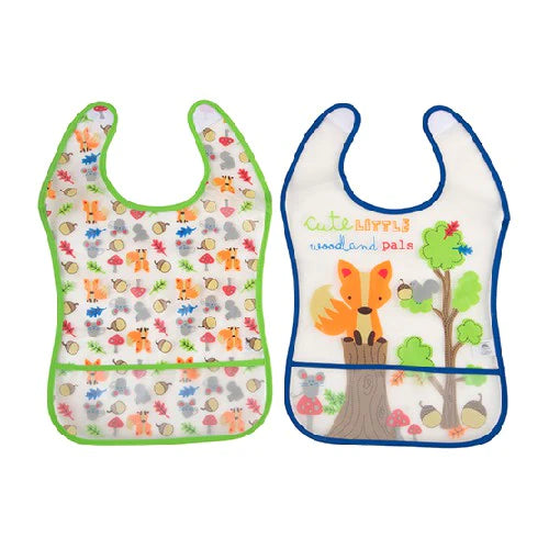 Hopop Baby Crumb Catcher Bib Big (Pack Of 2) - Assorted Print