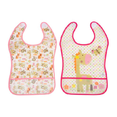 Hopop Baby Crumb Catcher Bib Big (Pack Of 2) - Assorted Print
