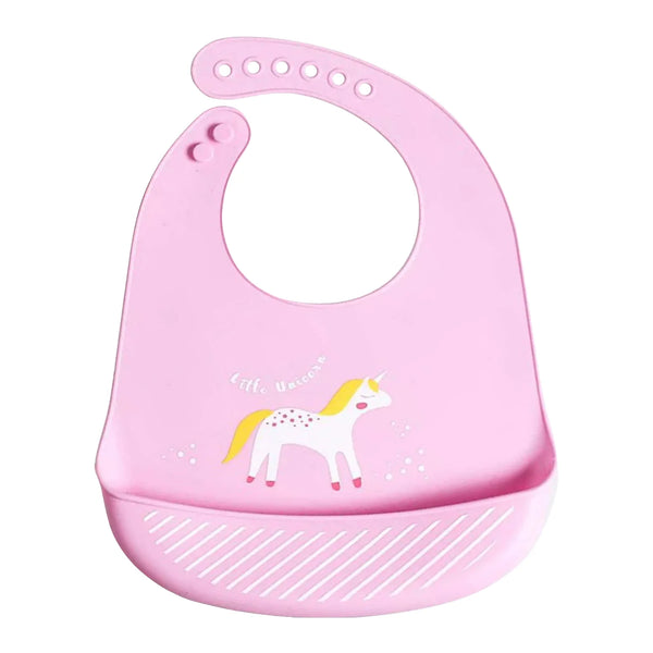 Hopop Easy Clean Crumb Catcher Silicon Bib - Assorted Print