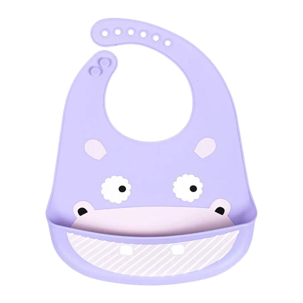 Hopop Easy Clean Crumb Catcher Silicon Bib - Assorted Print