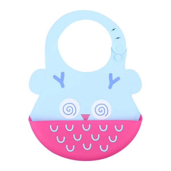 Hopop Easy Clean Crumb Catcher Silicon Bib- Assorted Print