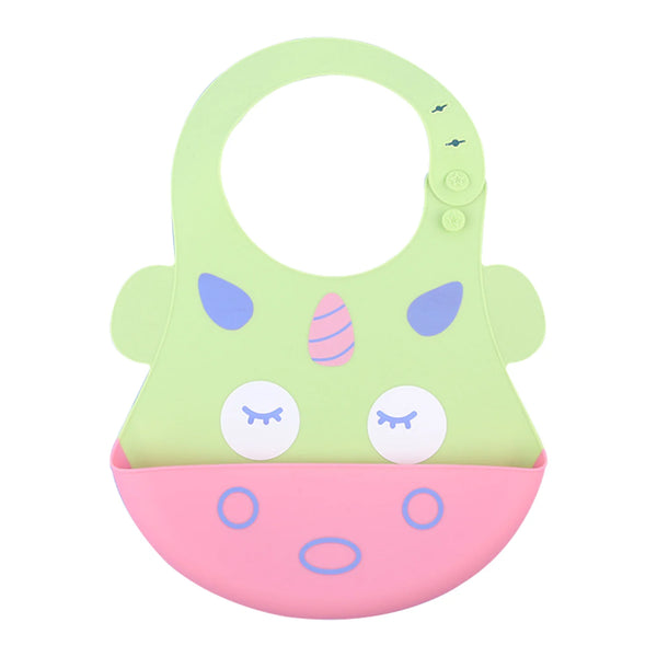 Hopop Easy Clean Crumb Catcher Silicon Bib- Assorted Print