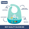 Hopop Easy Clean Crumb Catcher Silicon Bib - Assorted Print