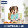 Hopop Easy Clean Crumb Catcher Silicon Bib - Assorted Print