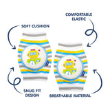 Hopop Anti-Slip Elbow & Knee Pads for Crawling Baby Free Size Multicolor