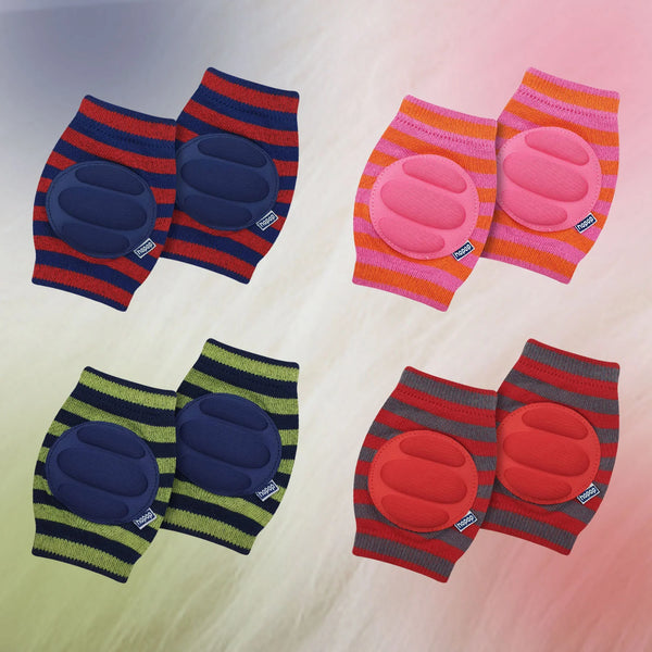 Hopop Elbow & Knee Pads For Crawling Baby - Assorted Print