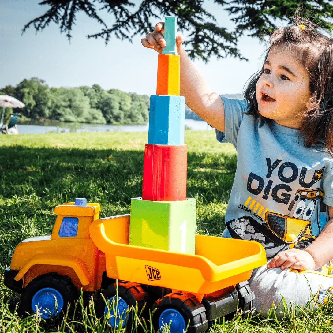 My 1st JCB Stacking Stanley Mega Truck 43cm 12M+ – Multicolor