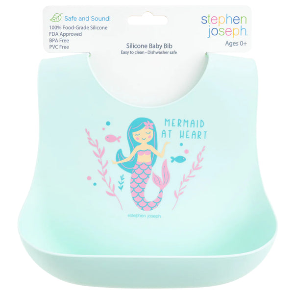 Stephen Joseph Silicone Bib Mermaid