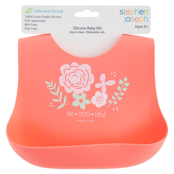 Stephen Joseph Silicone Bib Flower