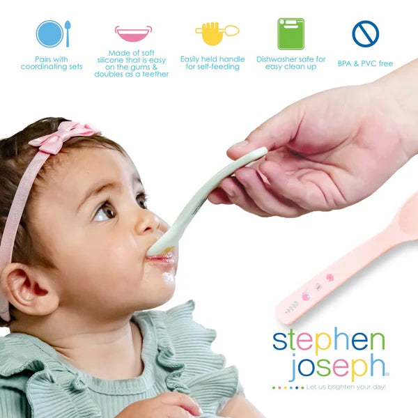 Stephen Joseph Silicone Baby Spoons Bunny