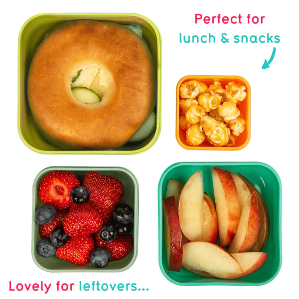 Tum Tum Nesting Children'S Snack Boxes, Set Of 4, Stanley Sloth